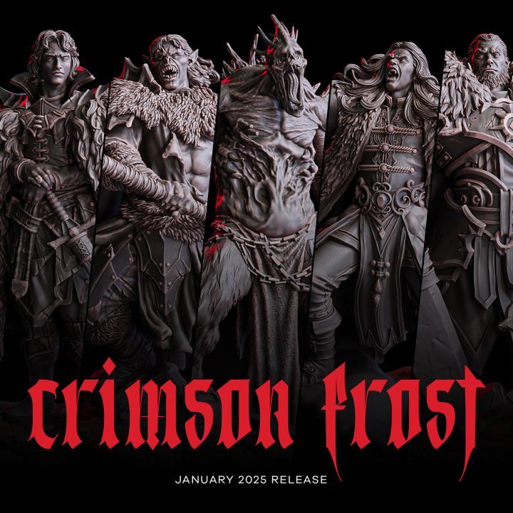 Flesh of Gods - Crimson Frost 1 งาน Resin D&D DnD Miniature Model สำหรับ Tabletop ตั้งโชว์