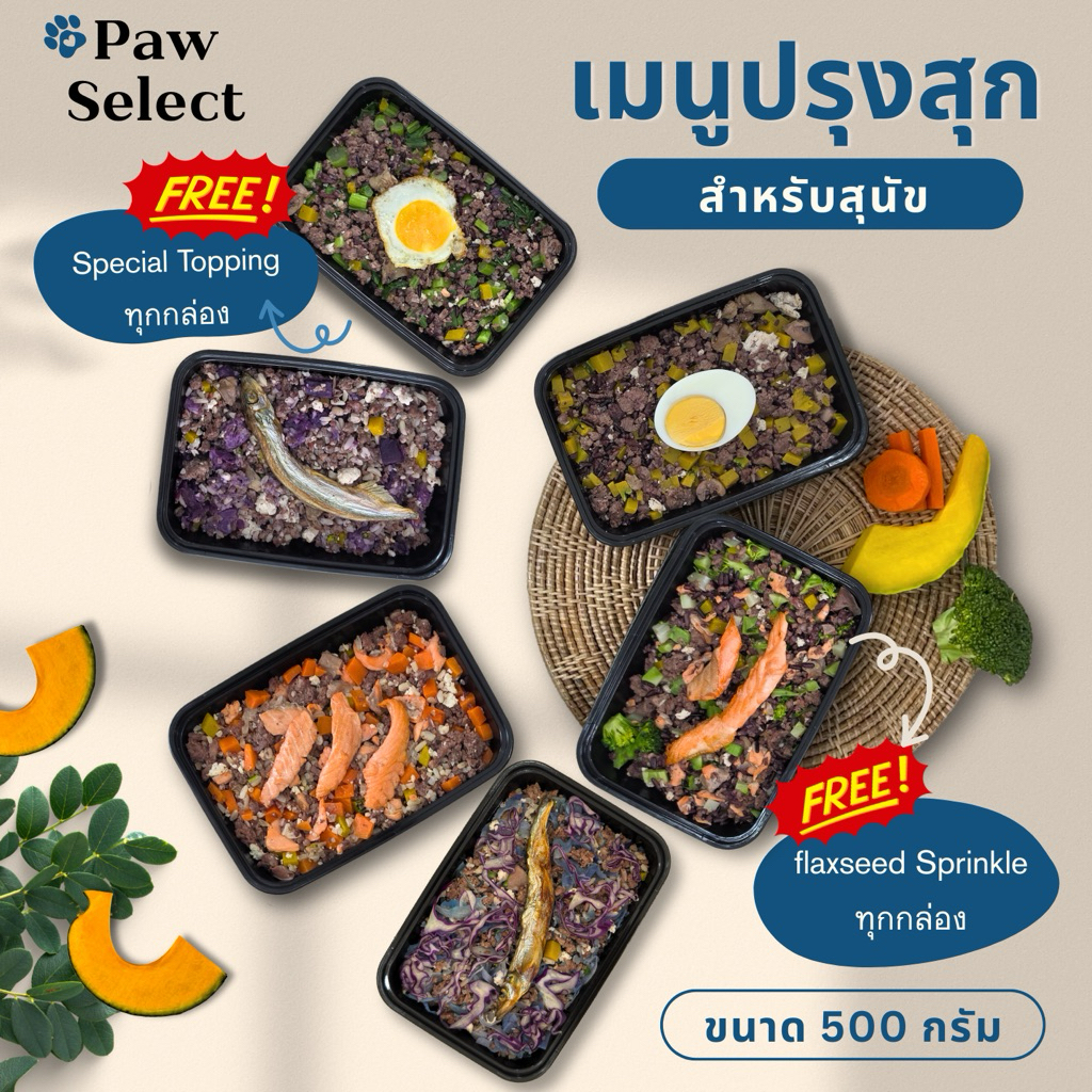 เมนูปรุงสุกสำหรับสุนัข ขนาด 500g Fresh Homecooked - Cooked Food for dogs