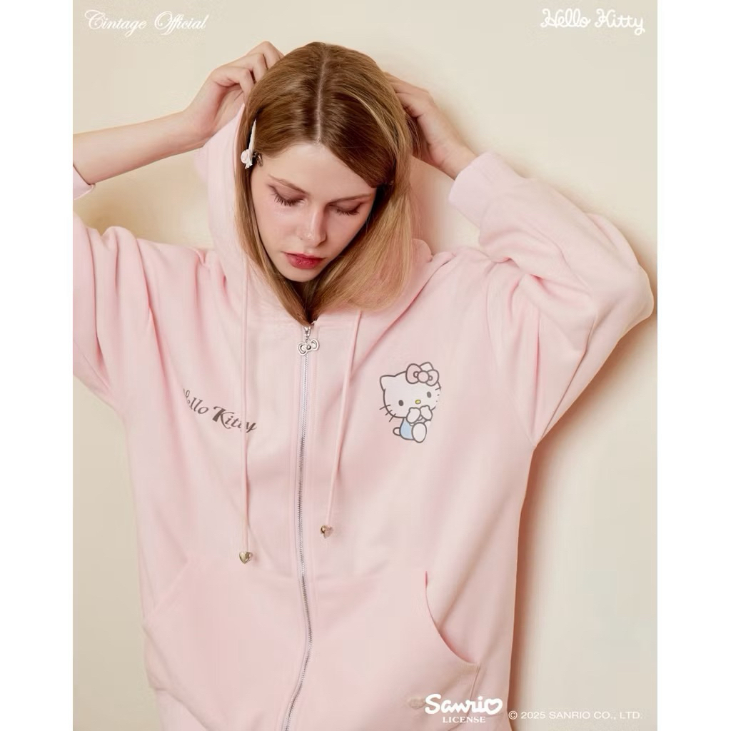 (New in pack) Cintage♡ CT2154 Cintage x Hello kitty - cardigan 🧶 สี KT pink Downtown