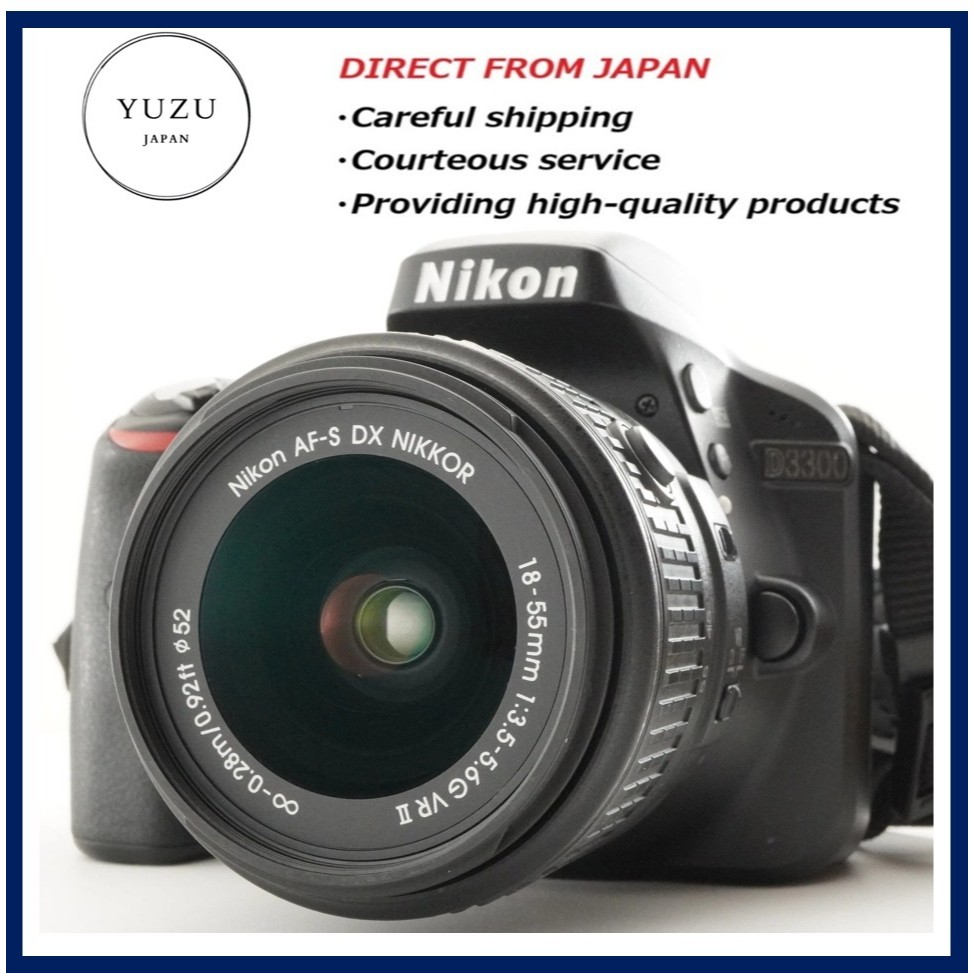 Pre-owned Product Nikon D3300 24.2MP Digital SLR Camera Black w/ AF-S DX NIKKOR 18-55mm f/3.5-5.6G V