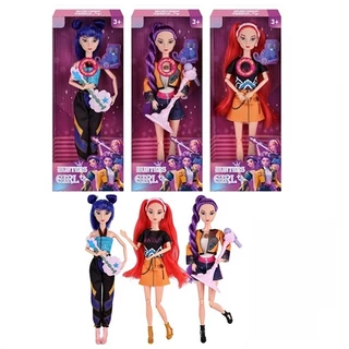 （ประเทศไทยTH）ด้วยแสงสีและเสียงดนตรี ของเล่นตุ๊กตา kpop demon hunter Zoey Mira Rumi Action Figure ชุดของเล่นเด็กของขวัญ