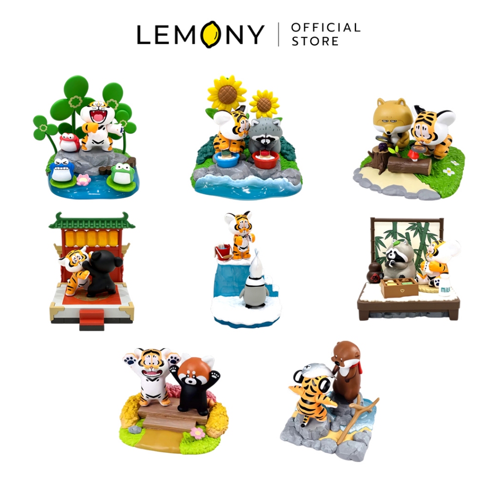 LEMONY กล่องจุ่ม Alexander The Fat Tiger ซีรีส์ Little Tiger and his companions