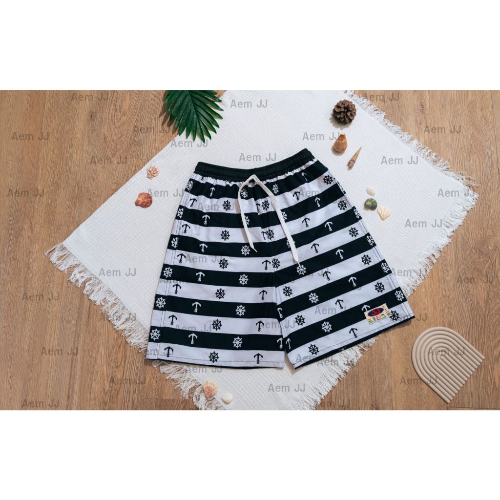 กางเกงเจเจแท้ ลายสมอขาวดำ ไซส์ M L XL XXL สำหรับน้ำหนัก 100 โล ใส่ได้ แบบสูง 165 ซม. หนัก 68 โล ใส่ไซส์ L