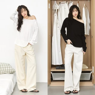 Roomry.n - Marin Shoulder Top เสื้อแขนยาวปาดไหล่