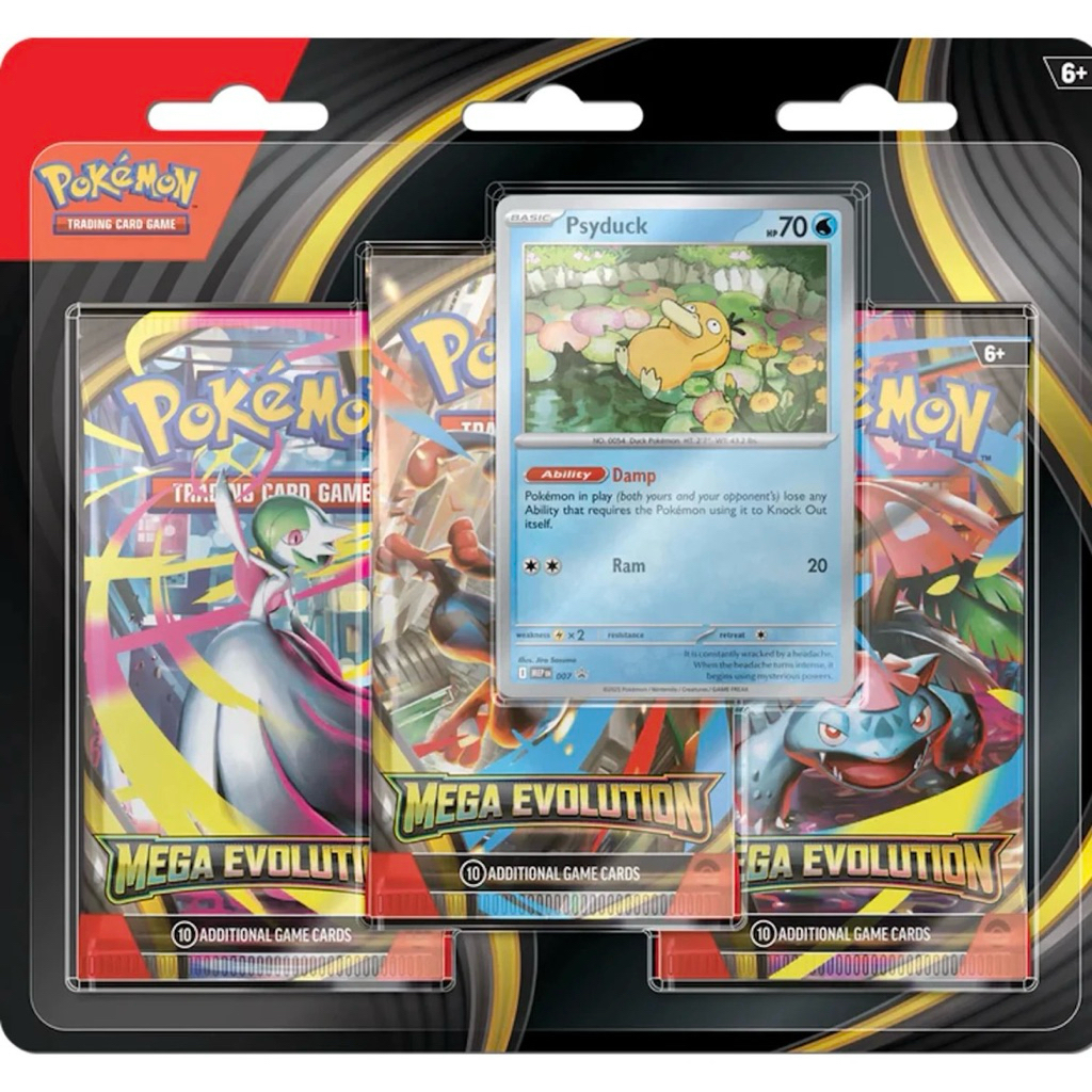 [ของใหม่ พร้อมส่งจากกทม.] Pokemon TCG Mega Evolution 3 Pack Blister โปเกม่อนการ์ด [Eng Ver.] ของแท้ 