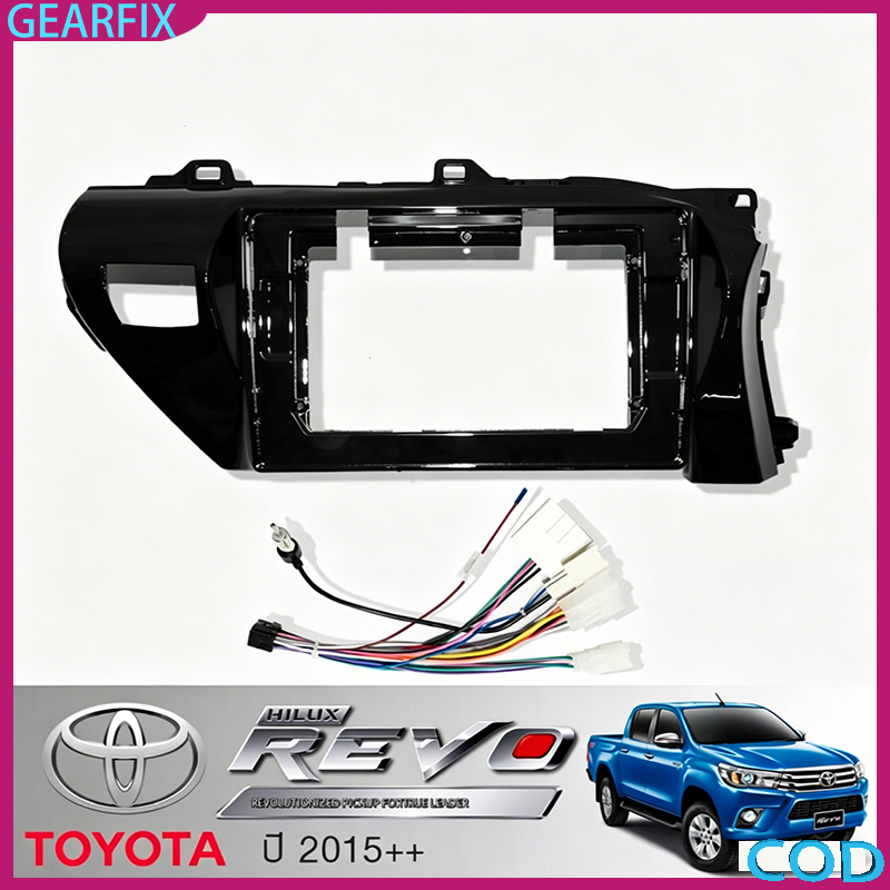 หน้ากากวิทยุ TOYOTA REVO 2016-2022 จอ10 นิ้ว ชุดพร้อมปลั๊กตรงรุ่น