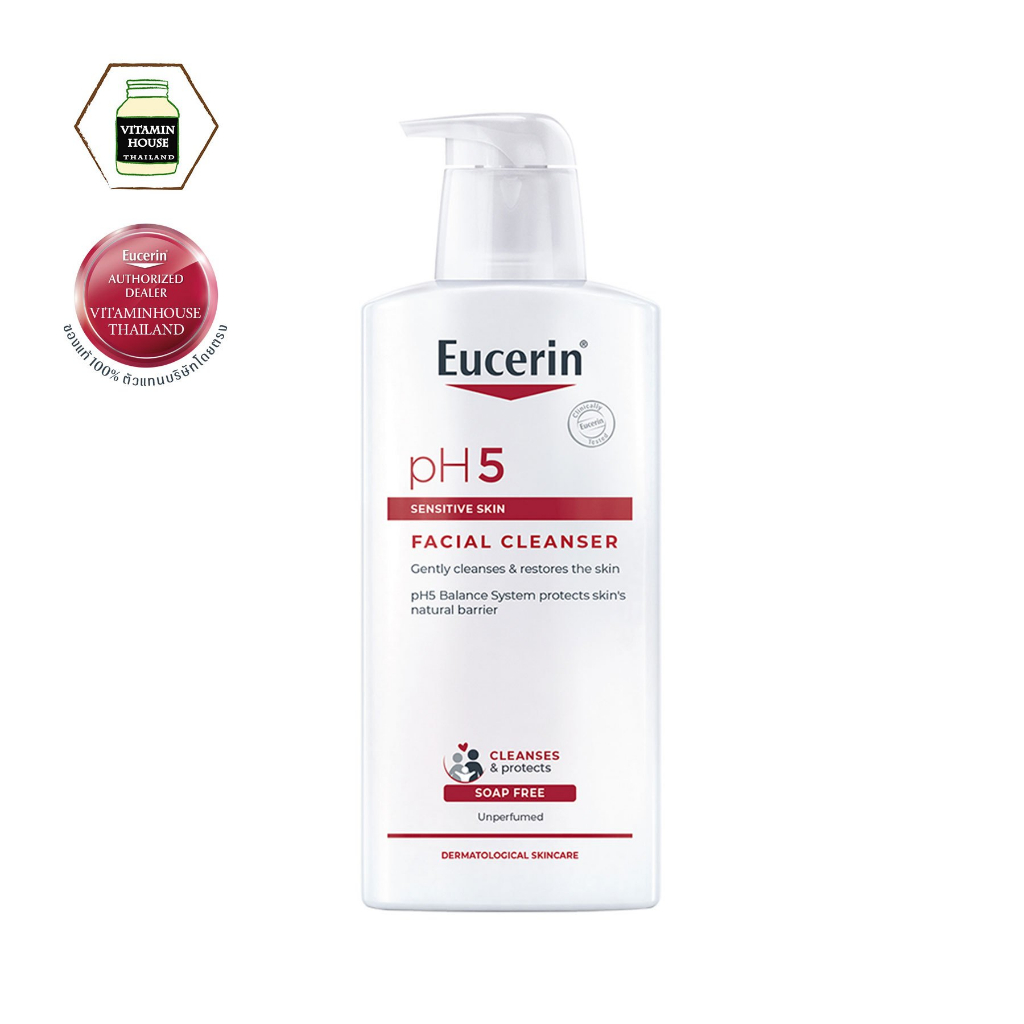 EUCERIN pH5 Sensitive Facial Cleanser ยูเซอริน พีเอช5 เซนซิทีฟ เฟเชี่ยล คลีนเซอร์ 400 ml