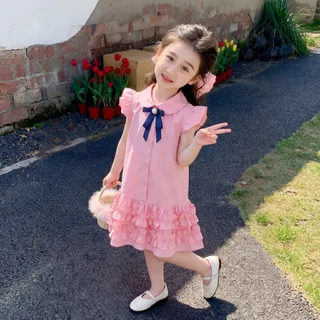 Hania kids - เดรสคุณหนูสีฟ้าอ่อน สไตล์เรียบหรู น่ารักแบบเจ้าหญิง K5125665