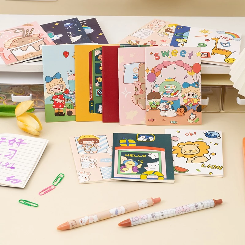 สมุดโน๊ตจิ๋ว Mini Notebook สุ่มลาย มีเส้น สมุดพกพา สมุดจดบันทึก ลายน่ารัก สมุดโน้ตขนาดเล็ก