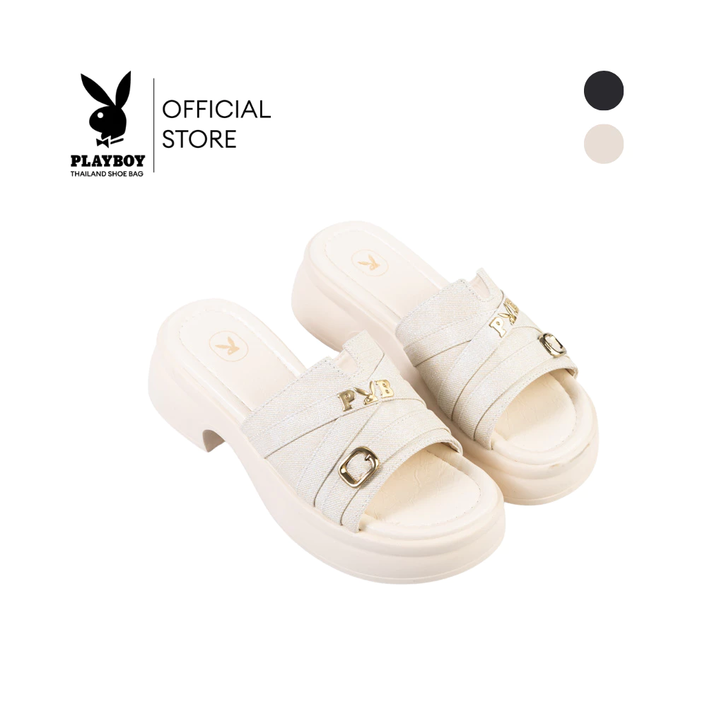 PLAYBOY รุ่น VINE Heel Sandals รองเท้าแตะส้นสูง รหัสST-HS262C152 ดีไซน์แบบสวม มี 2 สี