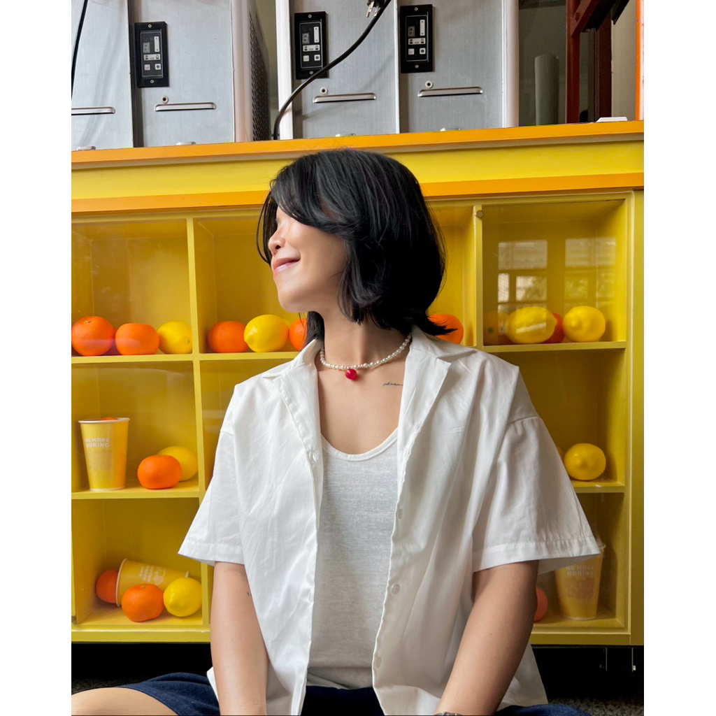 Cotton top เสื้อคอตตอนแขนสั้น ปกฮาวาย