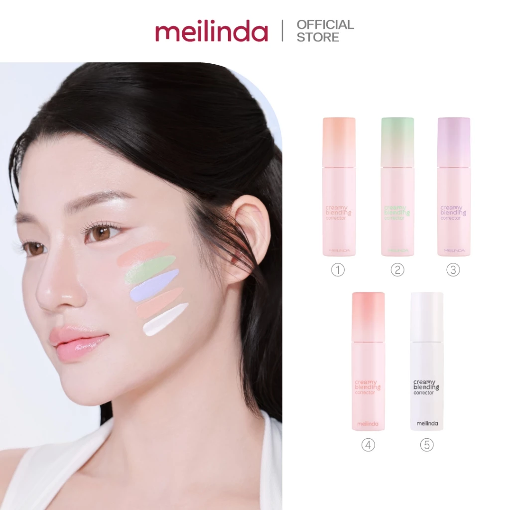 MEILINDA Creamy Blending Corrector คอร์เรคเตอร์บำรุง เนื้อเนียนนุ่ม ติดทน ปกปิดเนียน ฟินิชผิวเป็นธรรมชาติ(MC8019)