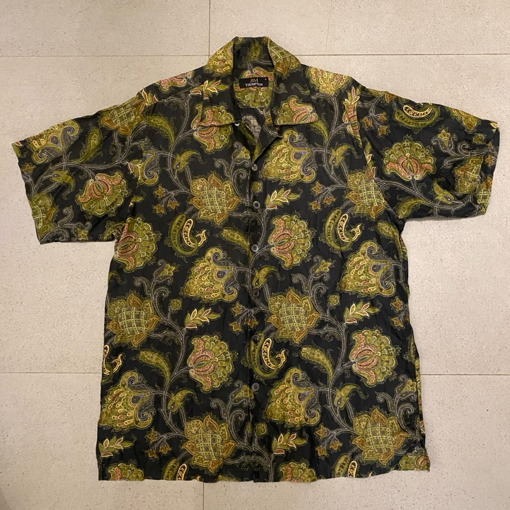 USED Jim Thompson men’s linen shirt size S