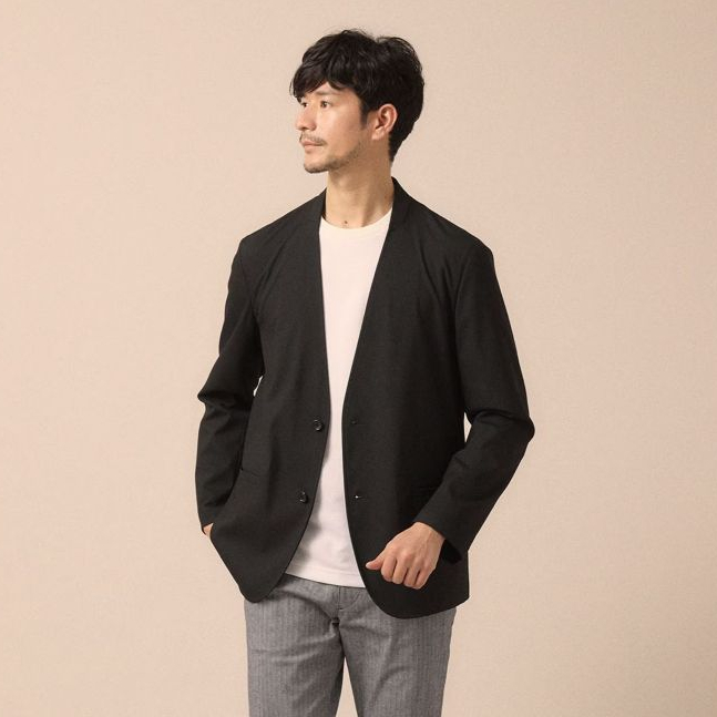 TAKEO KIKUCHI เสื้อแจ็คเก็ต ON-OFF NO COLLAR JACKET
