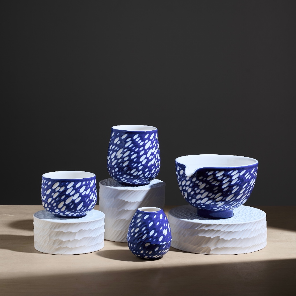 ANOTHER CUP Blue Shade - White Dot Collection