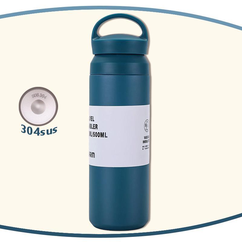 แก้วเก็บอุณหภูมิ 500ml กระบอกน้ำ เก็บความเย็น ร้อน สแตนเลส 304 มีฝาปิดแบบหูหิ้ว แก้วน้ำพกพา แก้วน้ำเก็บความเย็น รูปที่ 7
