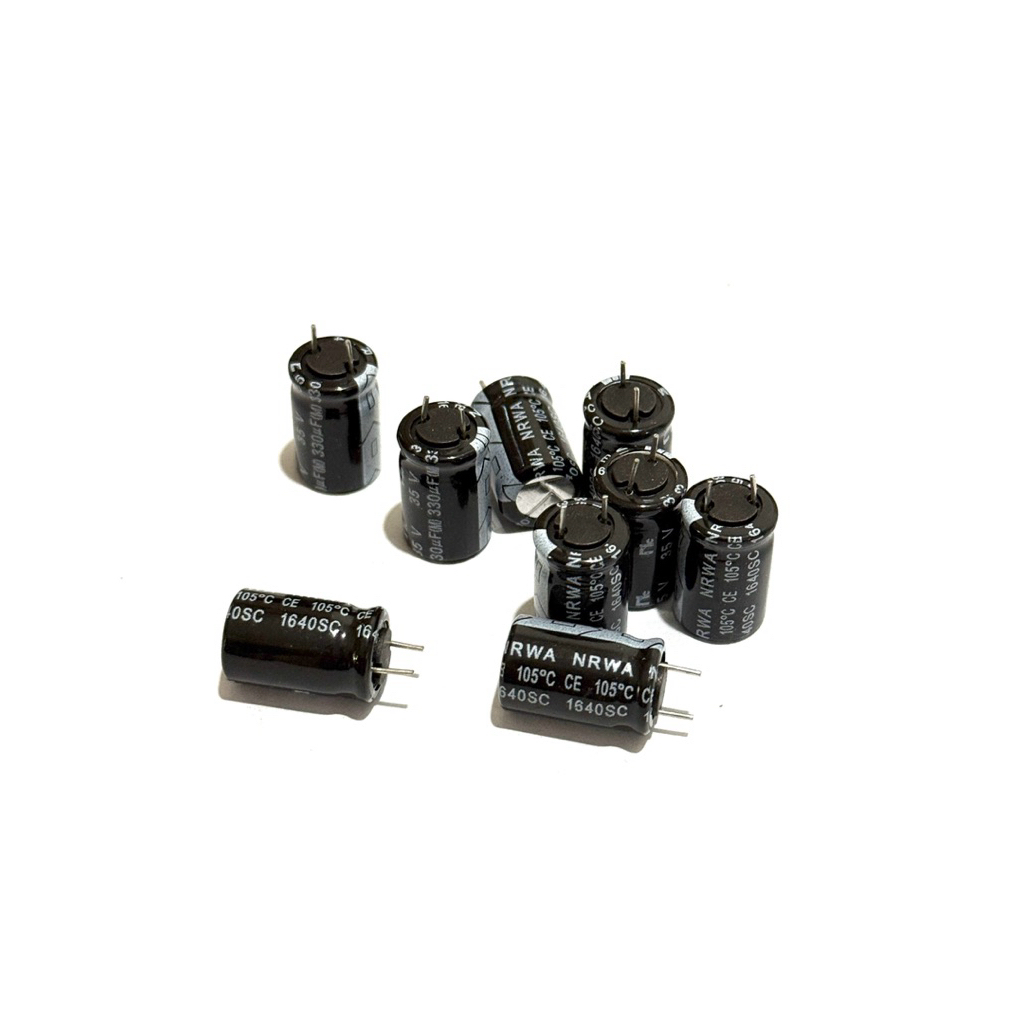 10ชิ้น Capacitor ตัวเก็บประจุ NRWA 330uF 35V 10*15MM 85C ขา5มม.