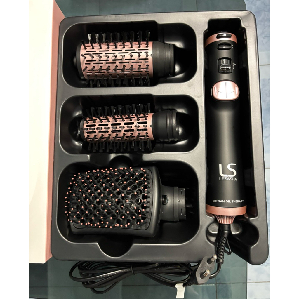LESASHA ไดร์ หมุนอัตโนมัติ รุ่น 3IN1 AUTO ROTATING HOT AIR 1000W LS1364 (3 หัว ไดร์ หวีตรง วอลลุ่ม)