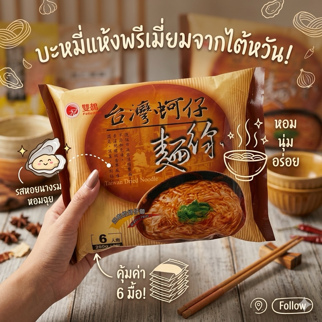 ‼️รอบส่ง 19 กันยายน‼️บะหมี่อาจง ของขึ้นชื่อ ไม่อยากให้พลาด กินแหลก ตัวแตกที่ไต้หวัน