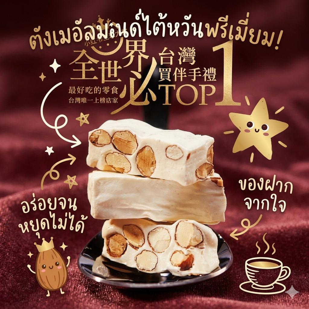 รอบส่ง 11 พฤษภาคม Sugar&Spice ของฝากอันหนึ่งจากไต้หวัน นูกัตรสหวานกำลังพอดี หอม ละมุน