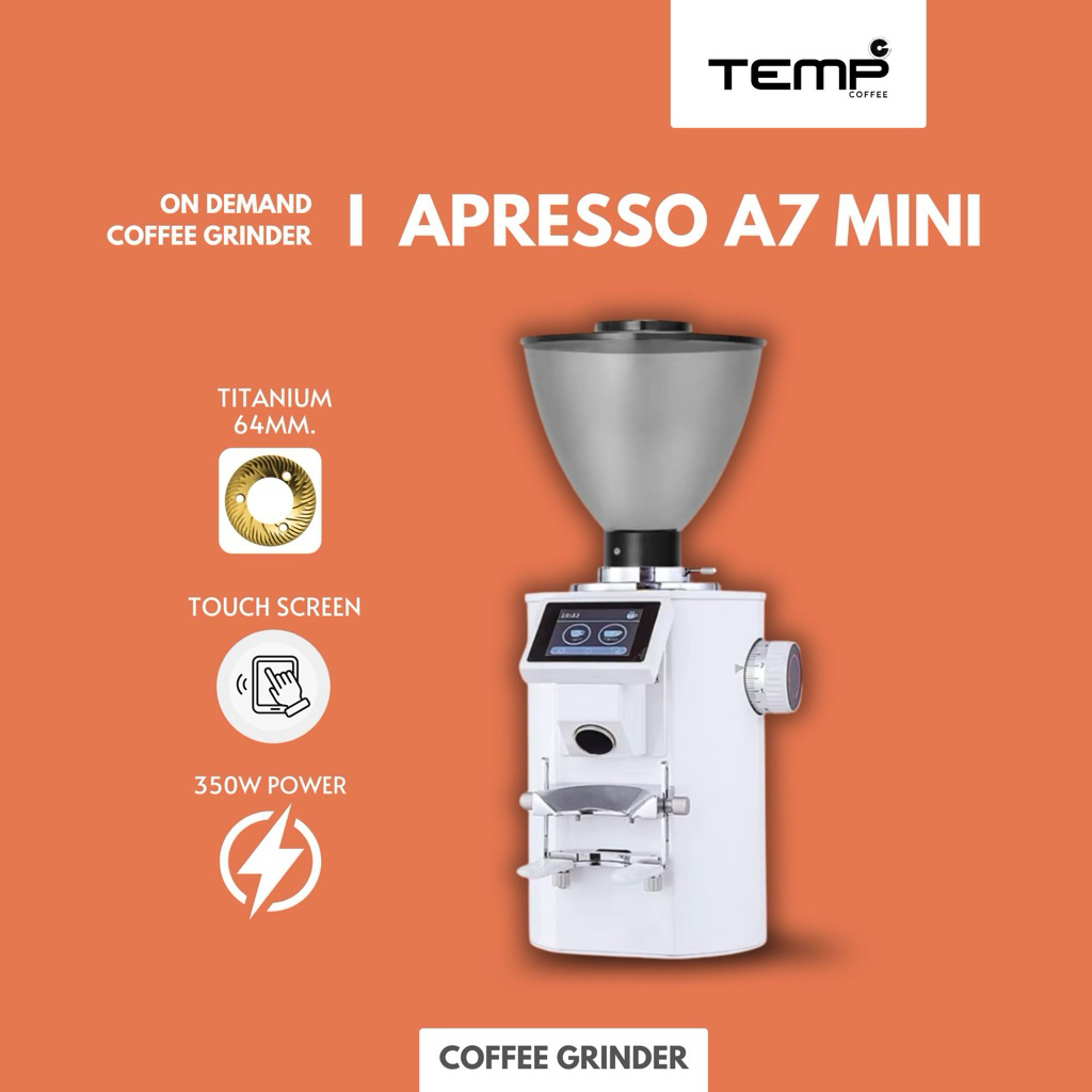 เครื่องบดกาแฟweep APRESSO A7 mini Grinder 64mm SSF TITANIUM  (White)