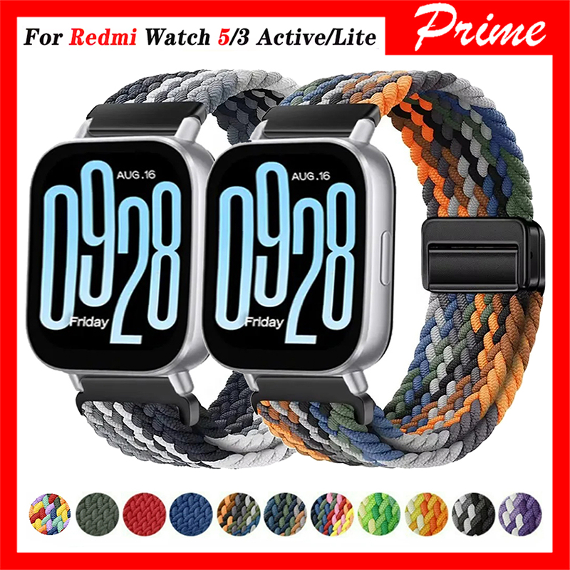 สายรัดข้อมือไนล่อนถัก 22มม. สำหรับนาฬิกา Redmi 5Active/5Lite Magbetic สำหรับนาฬิกา Xiaomi S5/S4 47 มม. /S3/S2/S1 Band