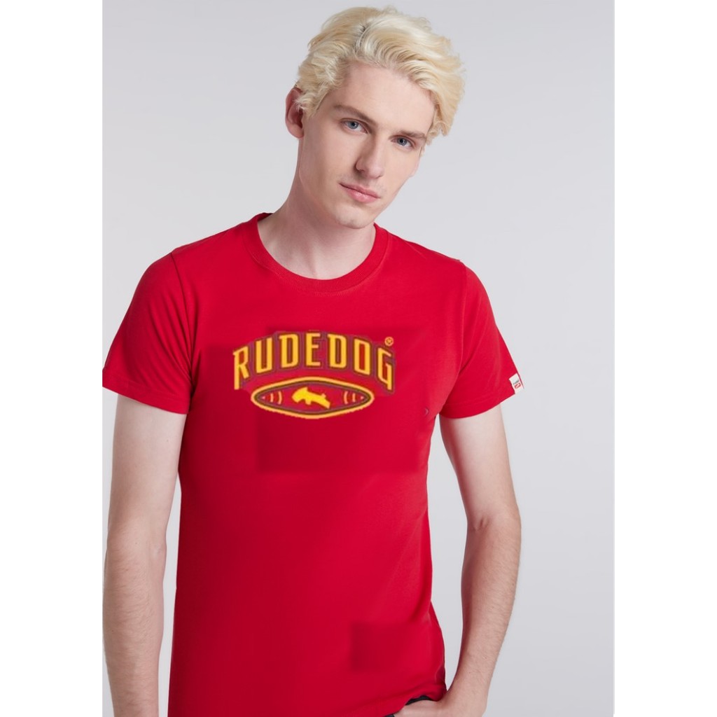 Rudedog  เสื้อคอกลม ชาย หญิง รุ่น Hi School สีแดง