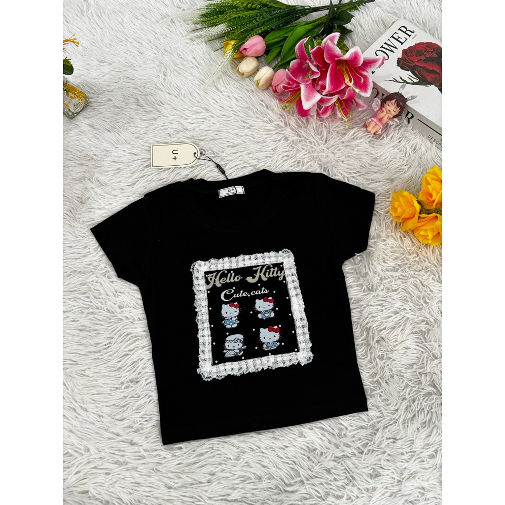 เสื้อแฟชั่นน้องเมโลดี้น้องคิตตี้ปักเพรชอะไหล่ป้ายU+ ราคา ถูกที่สุด ดีลบีเคเค แกลเลอรีภาพที่ 8