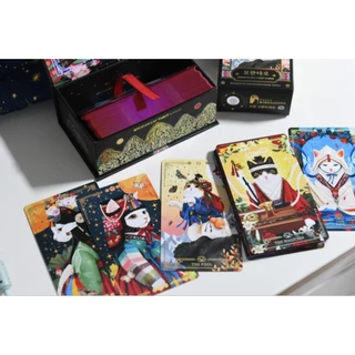 Myohan Cat Tarot ไพ่ยิปซีแท้น้องเหมียวฮันบกประดับฟอยด์สีรุ้งสะท้อนแสงหรูหรา ไพ่ทาโร่ต์ ไพ่ยิปซี Tarot Cards