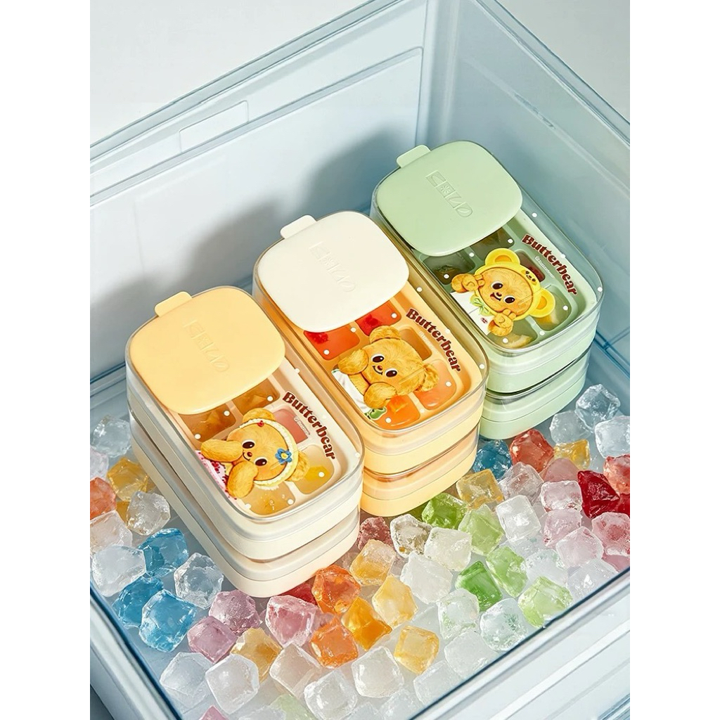 [ Pre order ]💛🤍💚 แม่พิมพ์น้ำแข็งก้อนแบบกด 💛Butter bear💛อุปกรณ์ทำน้ำแข็งก้อน💚🤍💛