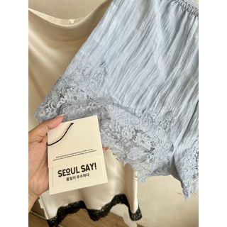 พร้อมส่งมากกกางเกงขาสั้นเพิ่มกิมมิคตัดต่อลูกไม้ hot itemmmm เป็นไอเท้มที่อินฟูต่างประเทศหยิบมามิกซ์แอนด์แมทซ์