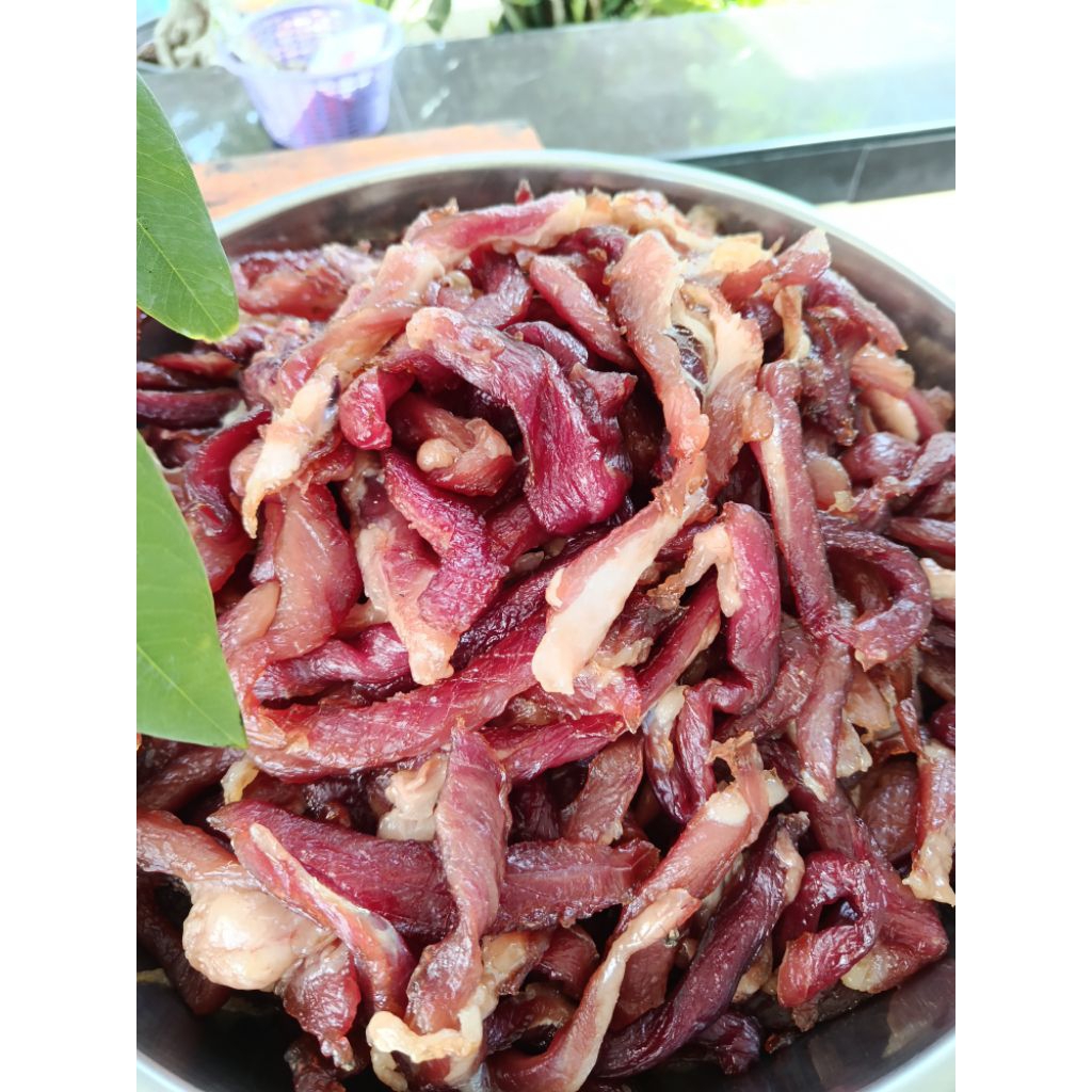 หมูแดดเดียว 1000 กรัม หมักสูตรพิเศษ เนื้อนุ่ม ไม่เหนียว