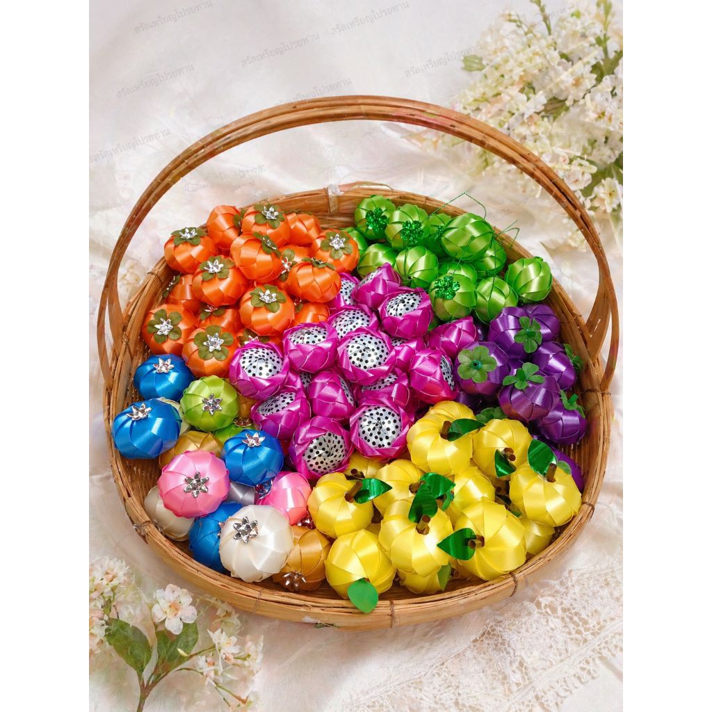 เหรียญโปรยทาน ผลไม้รวม ตัวเปล่า 50 ชิ้น