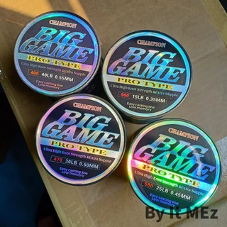 [ ของแท้ ] เอ็นตกปลา Champion Biggame สีดำ เหนียวนุ่ม ไม่ตีเกลียว สามารถรับแรงกระชากได้ดี fishing line