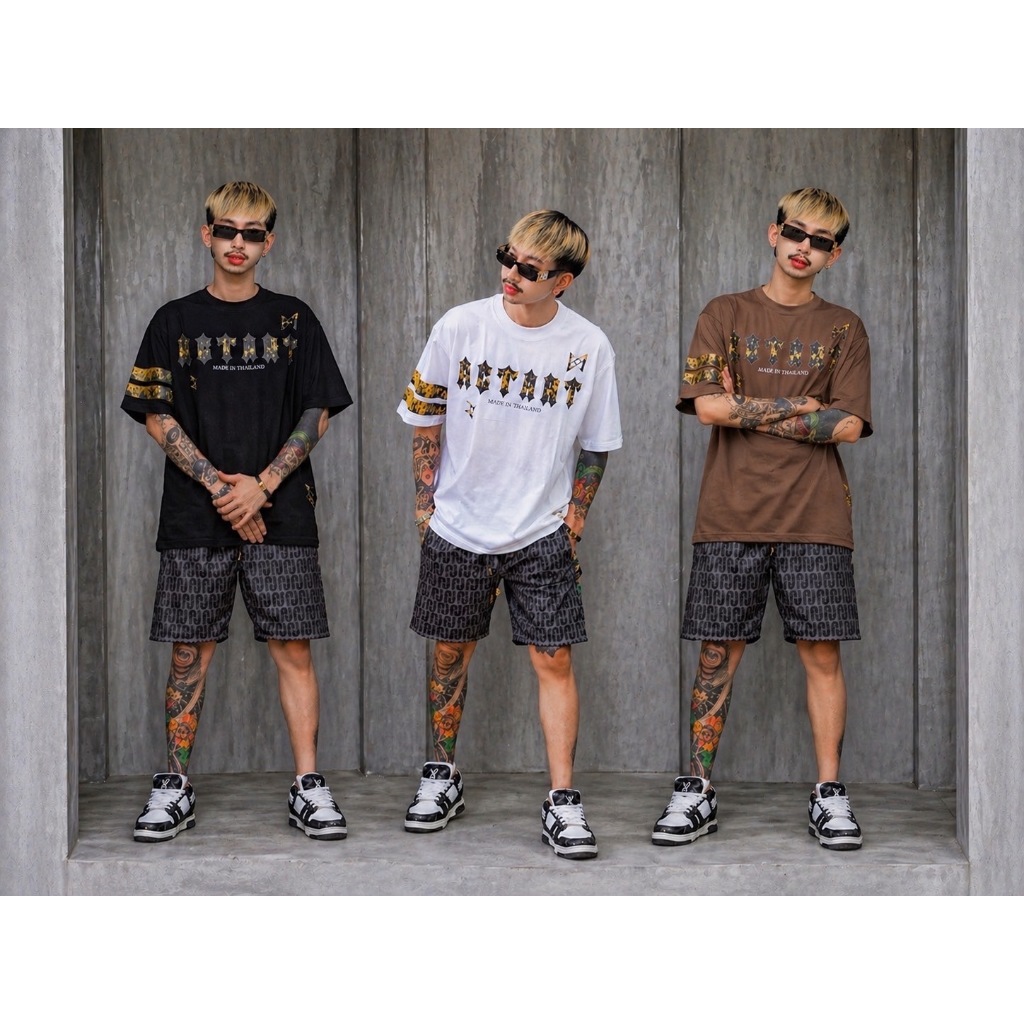ชุดเซ็ท Set ACTART ทหารบก เสื้อผ้าผู้ชาย ใส่เที่ยว ลำลอง เสื้อ + กางเกง #ขายยกเซ็ท