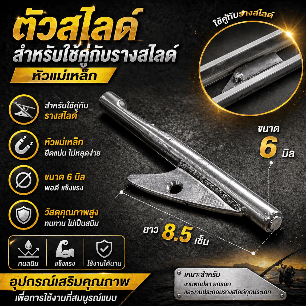 [ ของแท้ ] ตัวสไลด์ สำหรับใช้คู่กับรางสไลด์ หัวแม่เหล็ก Slide