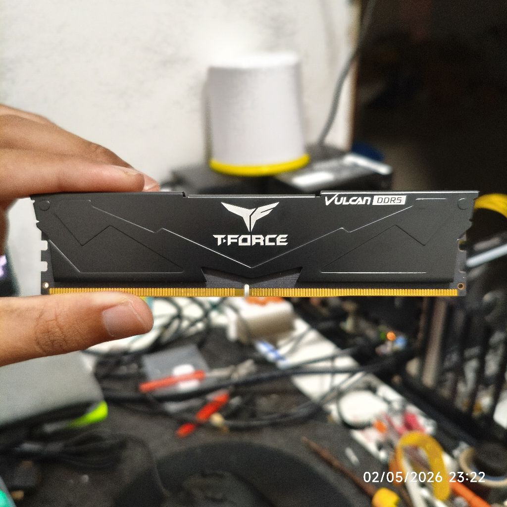 แรมมือสอง(ram) team t-force vulcan black ddr5 8gb 5200