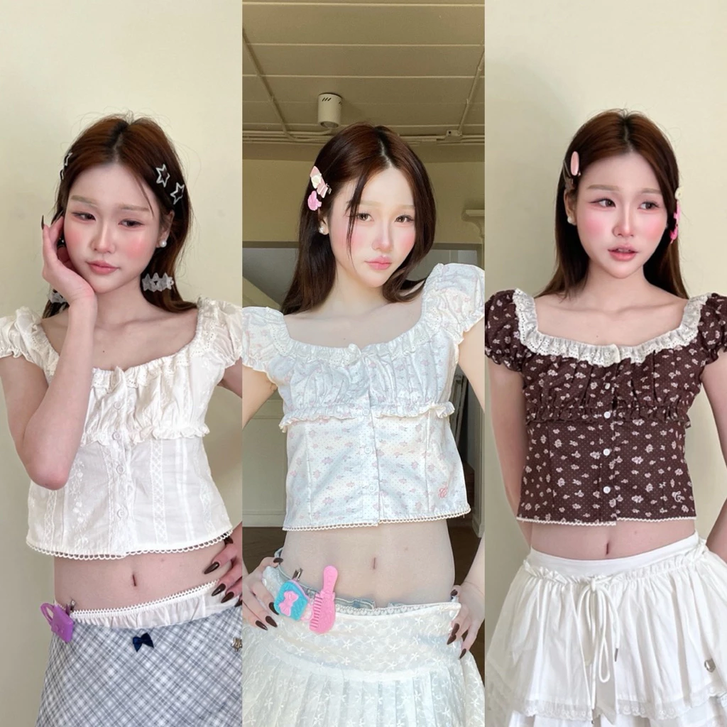 Cintage♡ CT2185 ครอประบายจั้มแขนami12 💘
