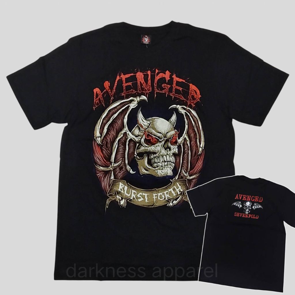 เสื้อยืดวง avenged sevenfold ป้าย Rock yeah