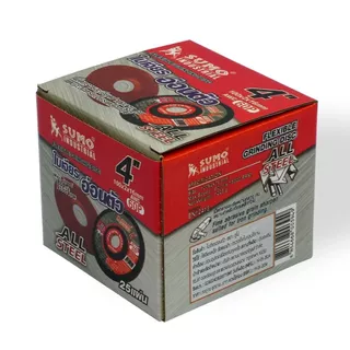 ใบเจียร ใบเจียรเหล็ก ซูโม่ SUMO 4"x2mm AWC60P ใบเจียรบาง สีแดง ***(กล่องละ 25ใบ)***
