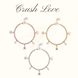 Socrush.bkk | New CRUSH LOVE bracelet | SB-089 | สร้อยข้อมือ หัวใจ ดาว มุก