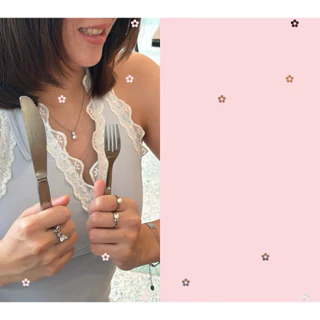 Mero Drop Necklace | สร้อยไข่มุกผสมจี้เพชร สแตนเลส ไม่ลอก ไม่ดำ
