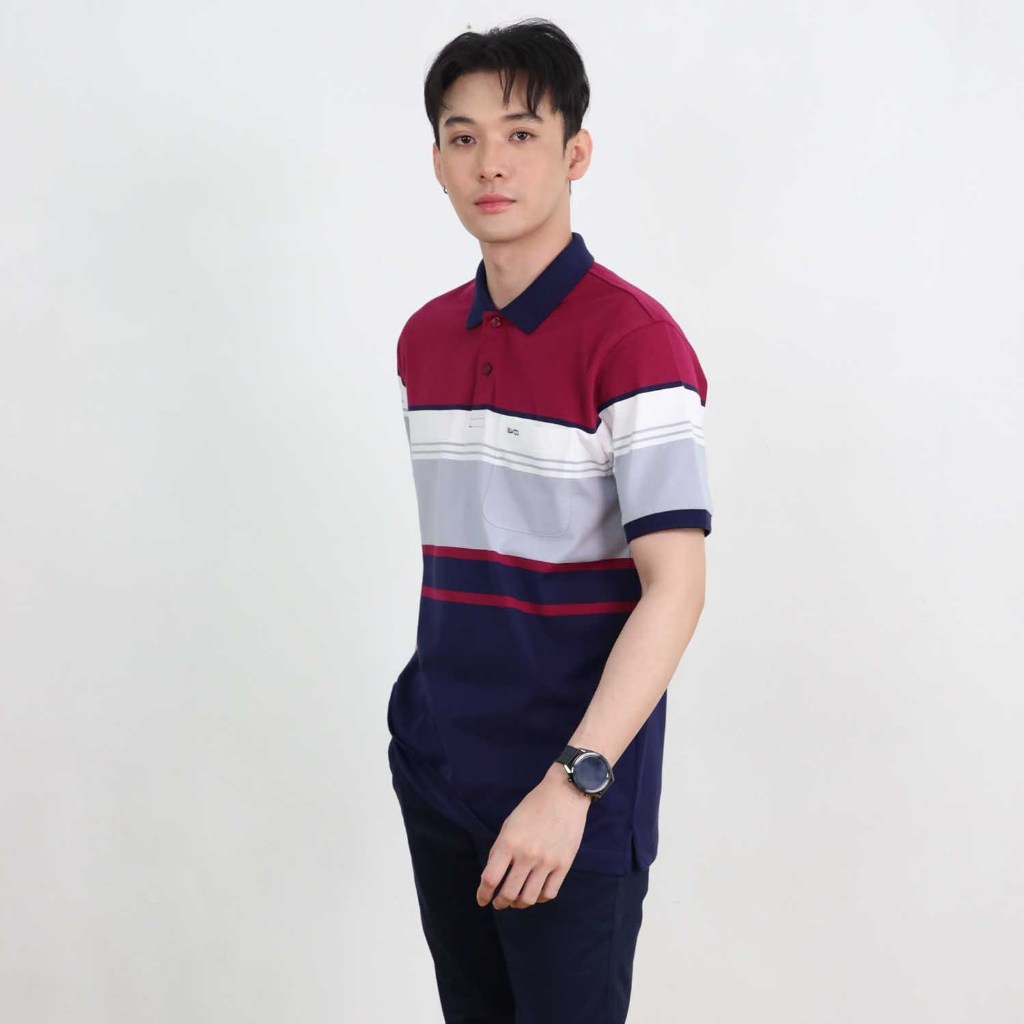 BWLG เสื้อโปโล แขนสั้น ผ้าคอตตอน 100% รุ่น 43800 C01 สวมใส่สบาย