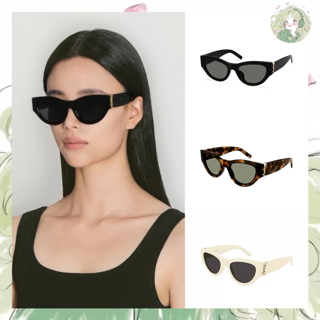 แว่นกันแดดทรงแคทอาย YVEES SAINT LAURENT รุ่น SL M94/F