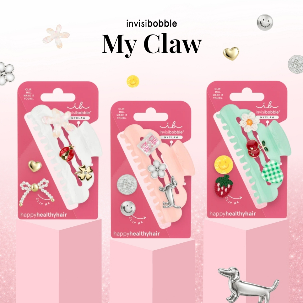 invisibobble MYCLAW กิ๊บหนีบผม ถนอมเส้นผม DIY ปรับแต่งตัวติดได้ตามสไตล์ (MyWorld Collection) นำเข้าจากเยอรมัน