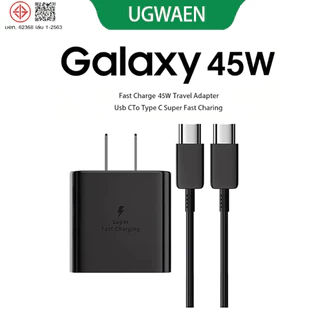 【รับประกัน 1 ปี】จากศูนย์ Samsun ชาร์จเร็วสุด Samsung ชุดชาร์จ 45W หัวชาร์จเร็วซัมซุงของ type C สายชาร์จ type c