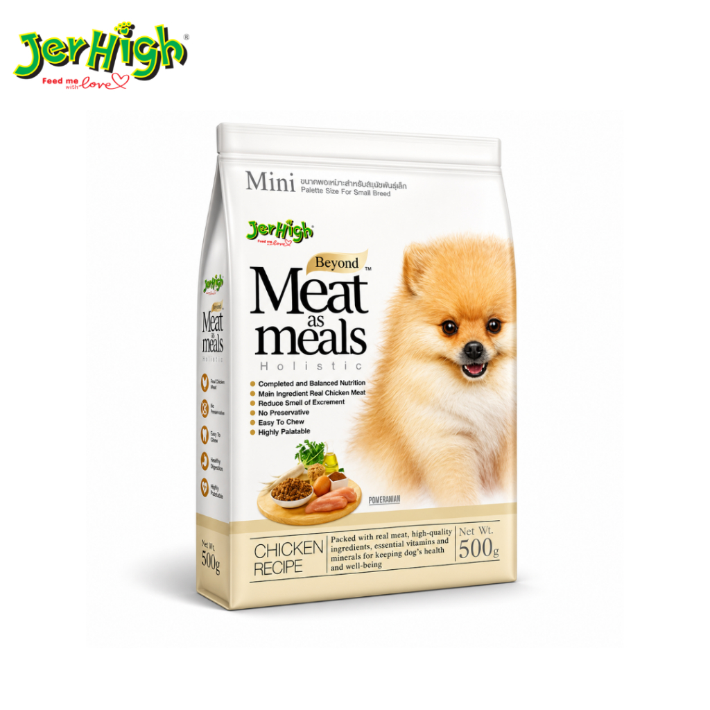 JerHigh อาหารสุนัขโฮลิสติก รสไก่ 500g บำรุงสุขภาพครบ สำหรับทุกสายพันธุ์ Holistic Chicken Petus Kingk