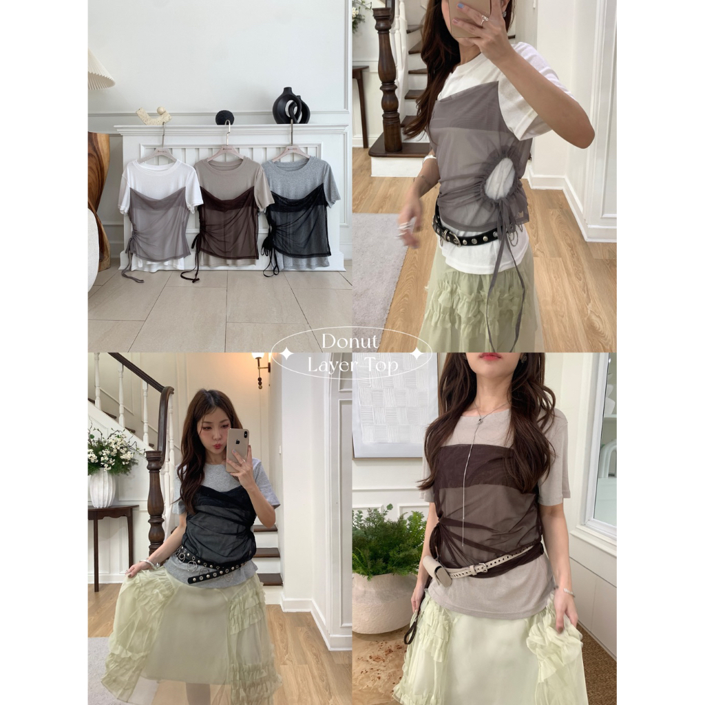 SOMEDRESS | Donut Layer Top เสื้อยืดเลเยอร์ แขนสั้น