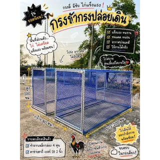 (สินค้าเหล็กกล่อง)กรงชำไก่ชน,ปล่อยเดินได้ 80 * 100 * 200 cm