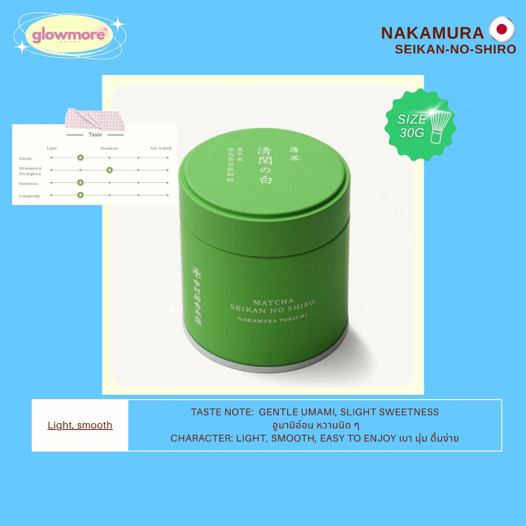 [พร้อมส่ง] Nakamura Tokichi - Matcha Seikan no Shiro 30g